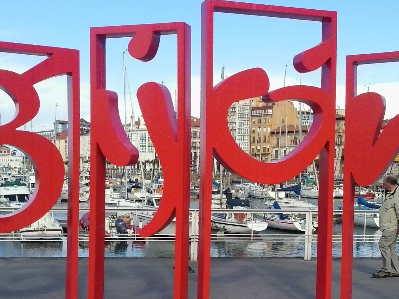 Gijón: The famous red-letter Gijón sign. Nowhere like the coastal beauty of this tranquil paradise. And Sporting in La Primera again!